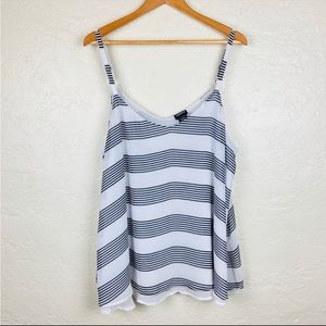 Torrid Stripe Double Layered Chiffon Cami